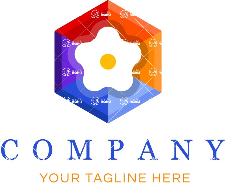 Business Logo Templates - vector graphics in a pack from GraphicMama - Colorful Floral Business Logo Design